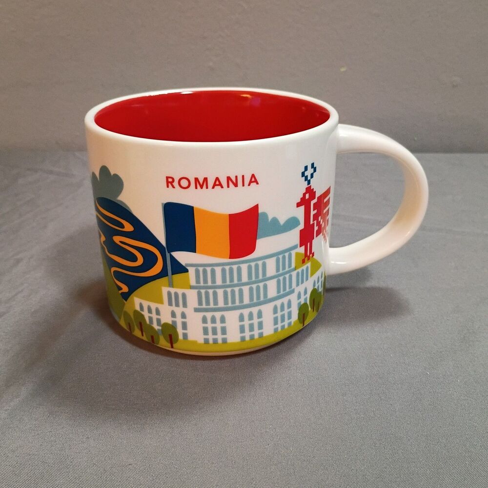 Starbucks Romania You Are Here Collection Mug 14oz YAH Limited Edition
